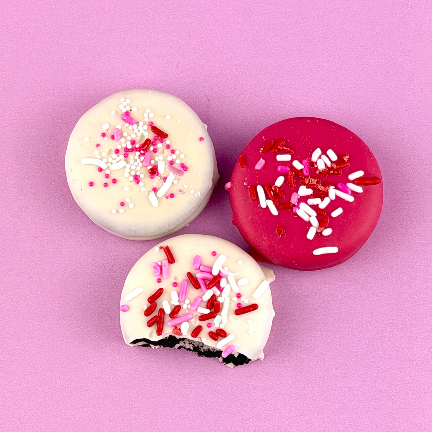 White Chocolate Covered Oreo Valentine's Day Cookies