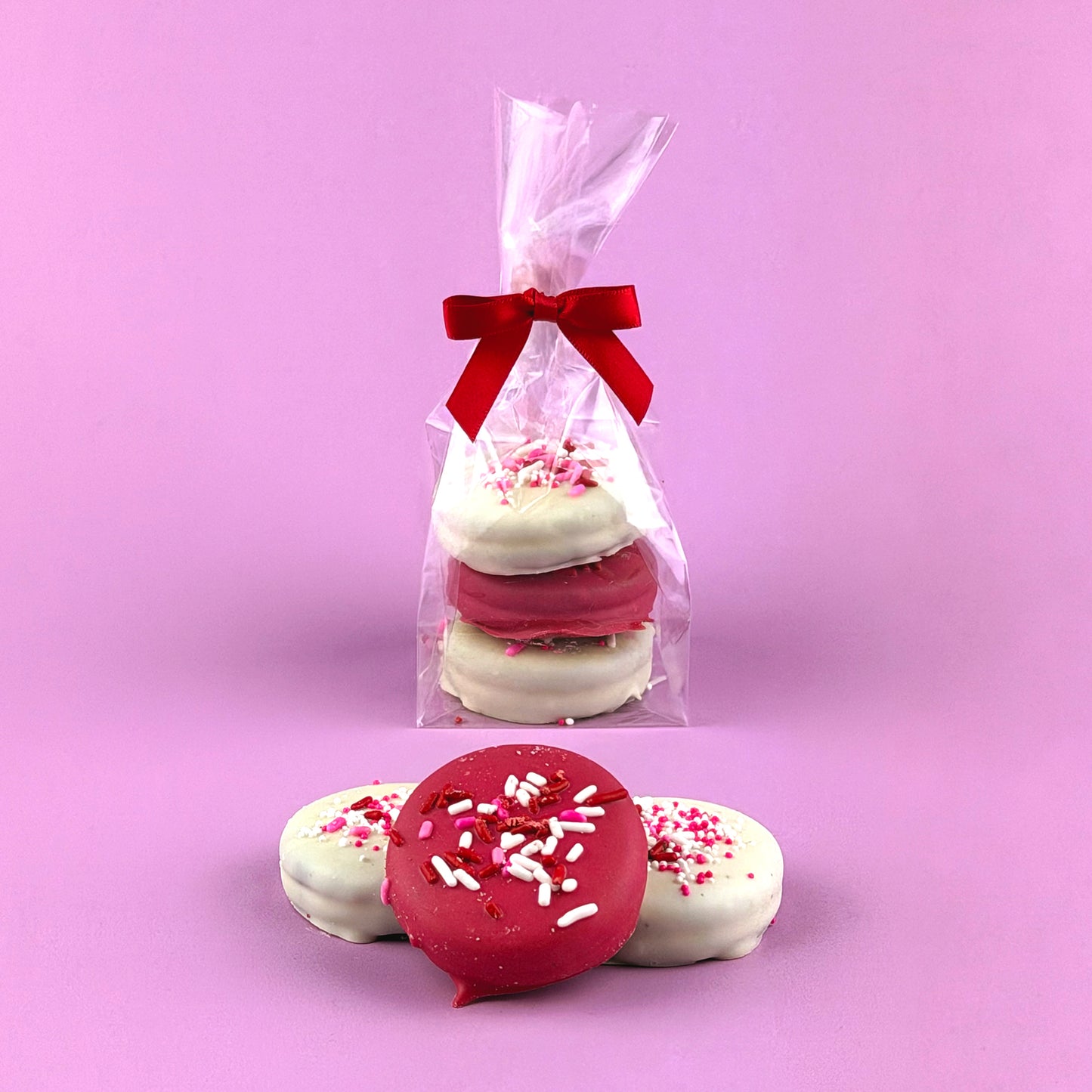 White Chocolate Covered Oreo Valentine's Day Cookies