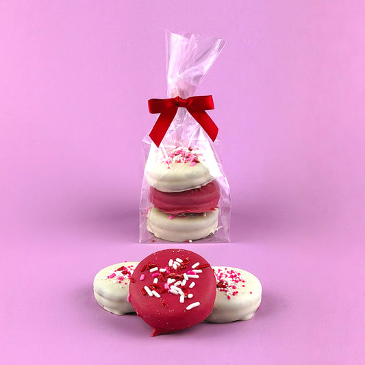 White Chocolate Covered Oreo Valentine's Day Cookies