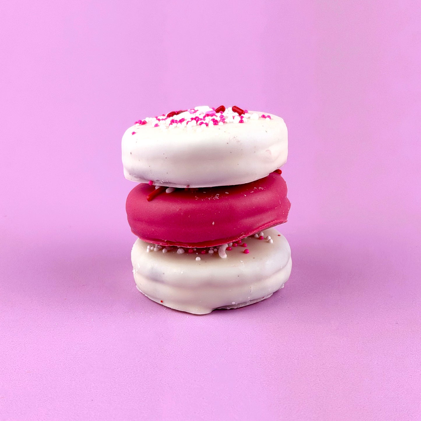 White Chocolate Covered Oreo Valentine's Day Cookies